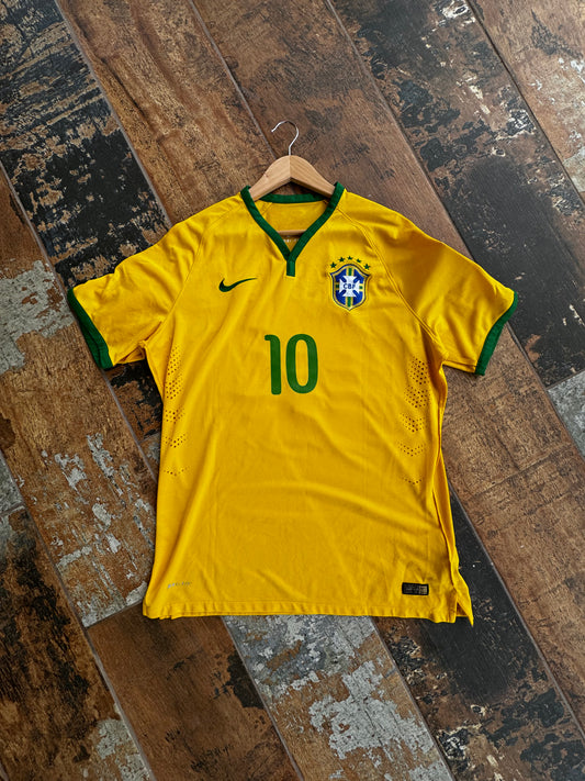 Brazil Home 2014 Neymar Size XL