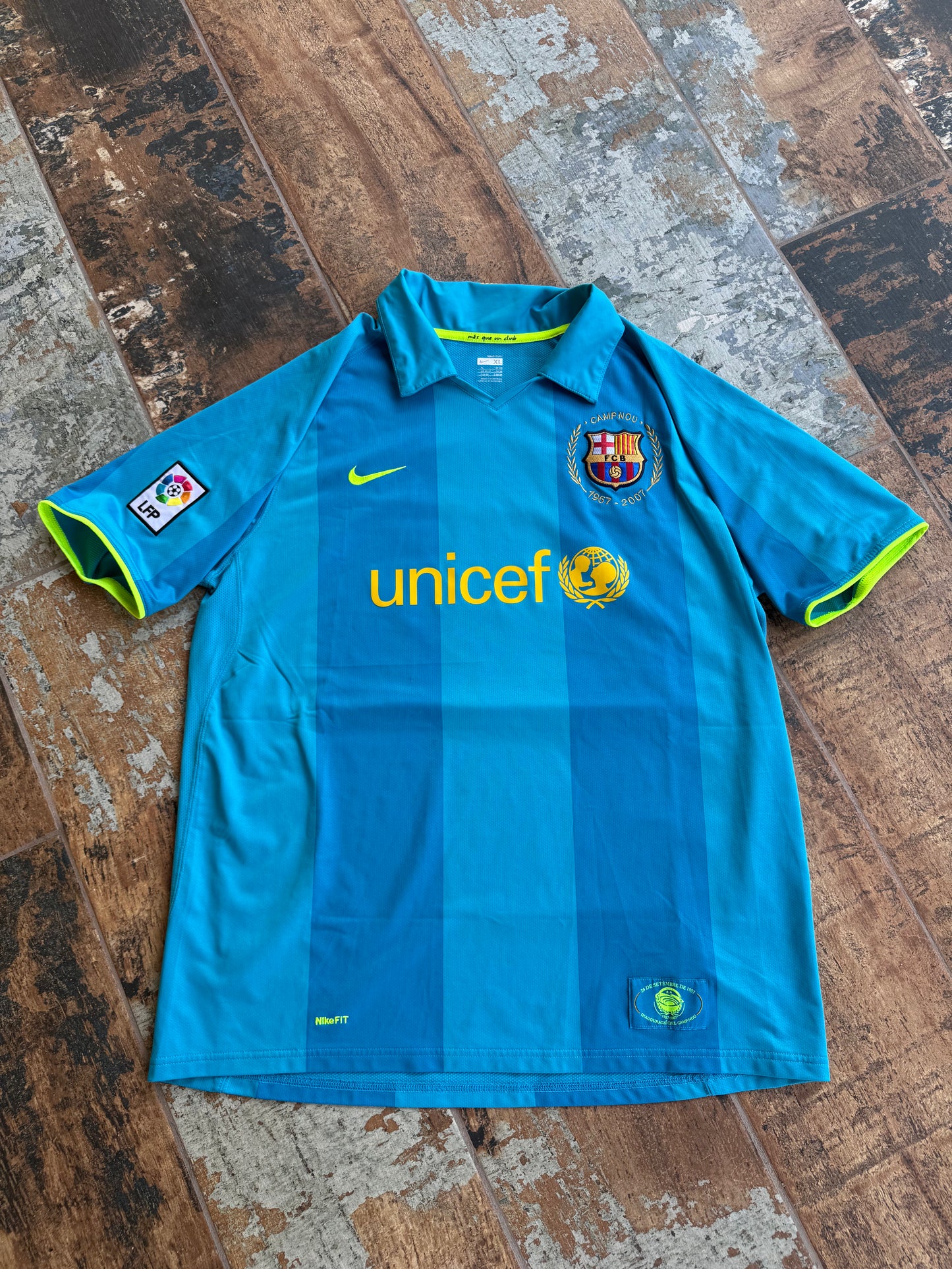 Nike Barcelona 2007/08 Away Soccer Jersey Ronaldinho XL